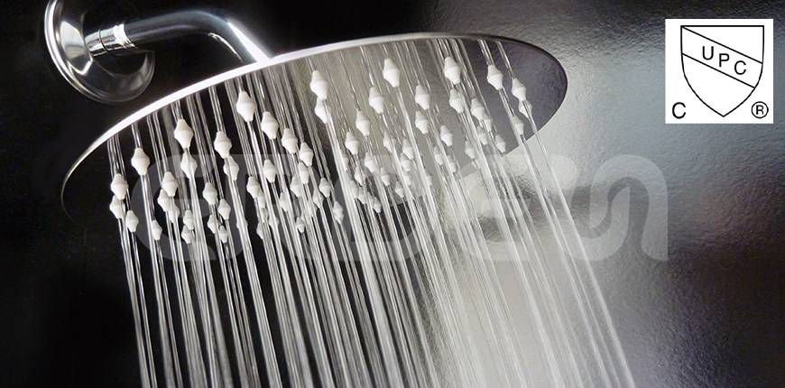 UPC CUPC Stainless Steel Rain Shower Head with Self Cleaning Nozzles